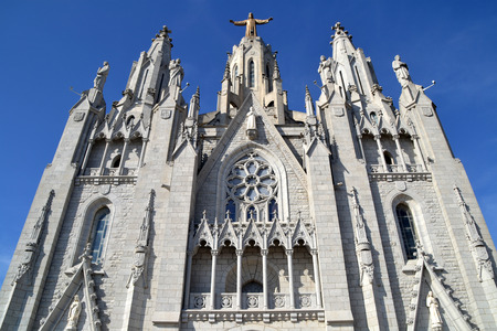 Expiatory Church of the Sacred Heart of Jesus in Barcelona, Spainの写真素材