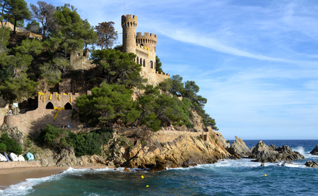 Castle Saint Joan in Lloret de Mar, Girona, Spainのeditorial素材