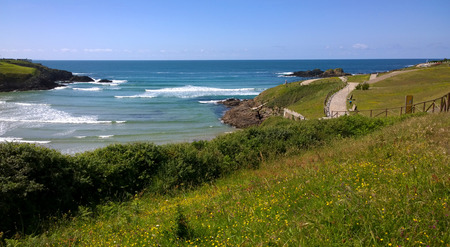 Landscape of the beach in Tapia de Casariego in Asturias Spain