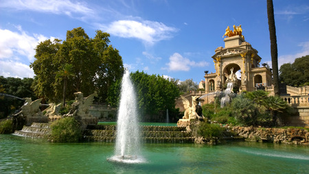 Fountain in Parc de la Ciutadella, in Barcelona, Spainのeditorial素材