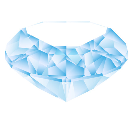 Vector of blue diamond on a white background.のイラスト素材