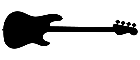 Silhouette of guitar.のイラスト素材