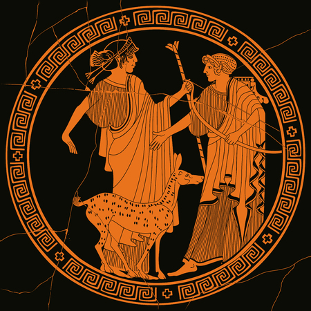 Vector Greek drawing.のイラスト素材
