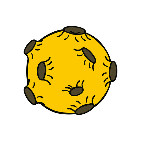 Moon with cratersのイラスト素材