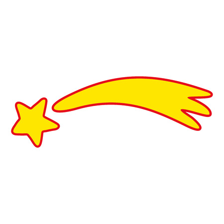 Star flying in the skyのイラスト素材