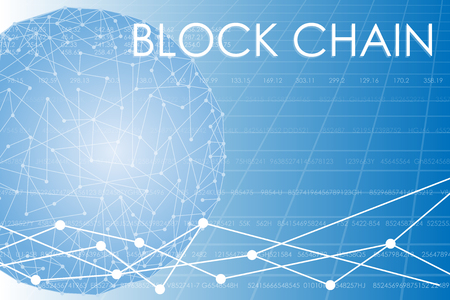 Business block chain illustration.のイラスト素材