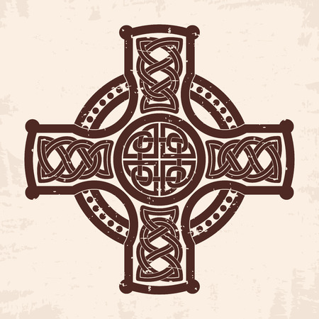 Celtic national cross Vector illustration.のイラスト素材