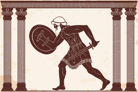 Ancient Greek warrior.の写真素材