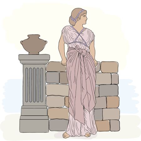 A young woman.のイラスト素材