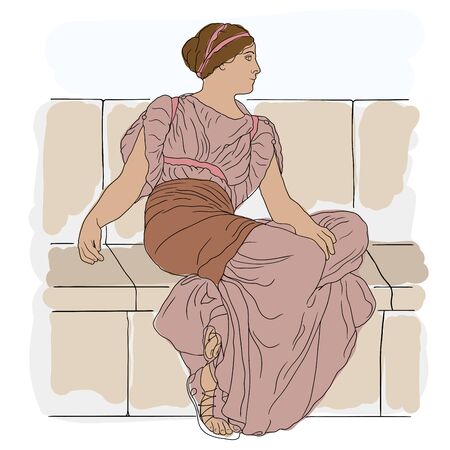 A young woman.のイラスト素材