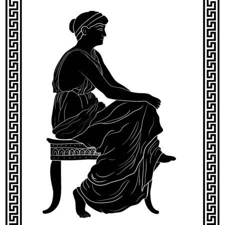 A young woman.のイラスト素材