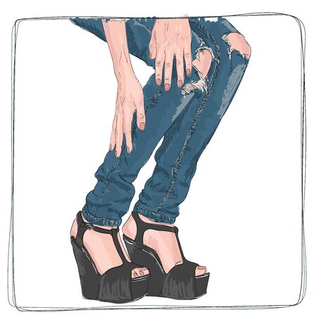 Fashion urban styleのイラスト素材