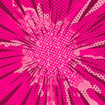 Bright multicolored vector background for design in pop art style.のイラスト素材
