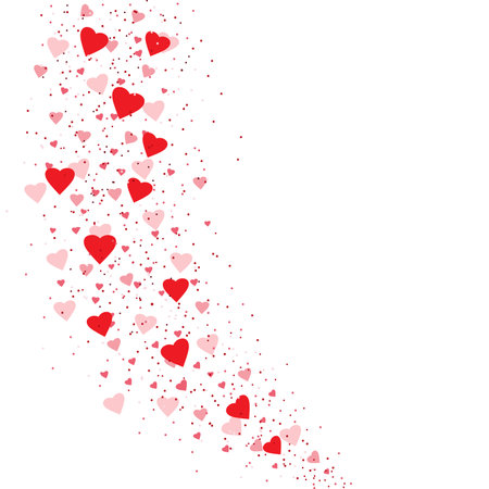Valentines day background with colorful hearts for greeting card and gift designのイラスト素材