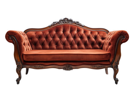 Soft sofa isolated on white background. Furniture item for home, hotel and office.の写真素材