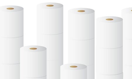Toilet rolls Toiler paper tissue vectorのイラスト素材