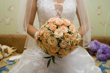 Bouquet in hands of theの写真素材