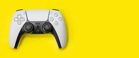 Playstation 5 Dual Sense controller - 27 Nov, 2020, Sao Paulo, Brazil.のeditorial素材