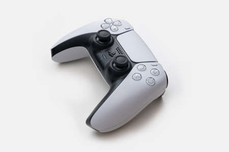 Playstation 5 controller isolated, 15Feb, Sao Paulo, Brazilのeditorial素材