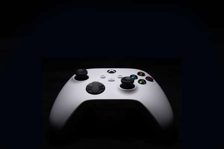 Xbox Series S controller isolated, Feb 1, 2021, Sao Paulo, Brazil.のeditorial素材