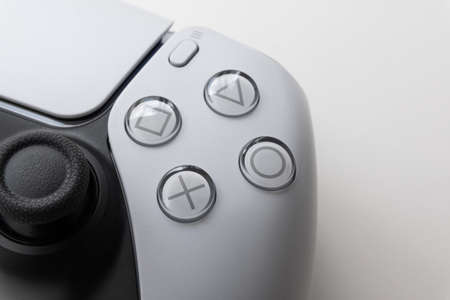 Playstation 5 Dual Sense controller in close view. 15Feb, Sao Paulo, Brazil