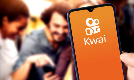 Kwai App on Smartphone screen. 1 April, 2021, Sao Paulo, Brazil.