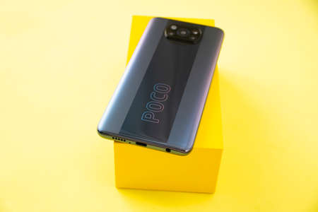 Pocophone X3 PRO by Xiaomi, 20 Sep, 2021, Sao Paulo, Brazil.のeditorial素材