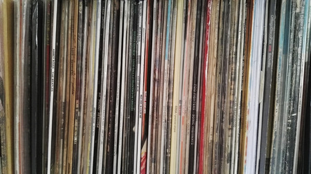 A wall of Vinylsのeditorial素材