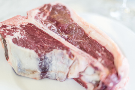 raw t-bone isolatedの写真素材