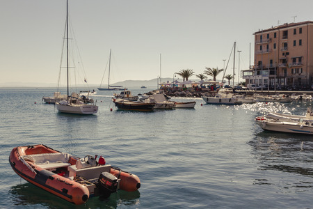 PORTO SANTO STEFANO, ITALY - 23 JUNE 2012: Due Mari Vintage Car And Motorcycle Raceのeditorial素材
