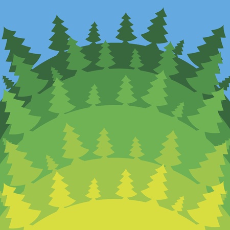 Christmas background. Vector illustration with Christmas tree