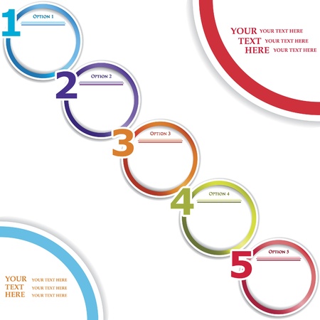 paper numeric options isolated on whiteのイラスト素材