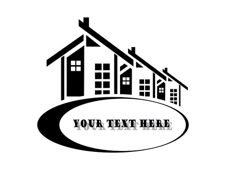 Vector illustration of houses on white backgroundのイラスト素材