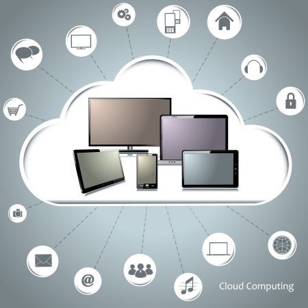 Cloud computing conceptのイラスト素材