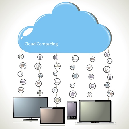 Cloud computing のイラスト素材