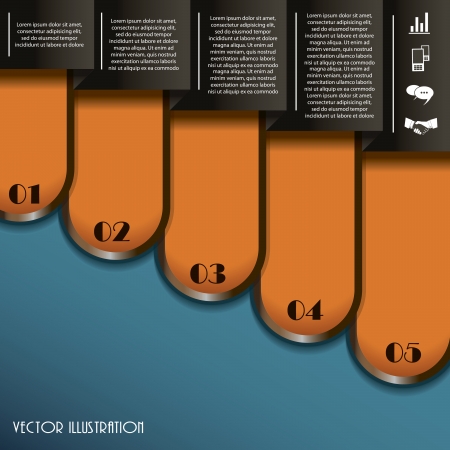 Modern Infographics template with numbers のイラスト素材