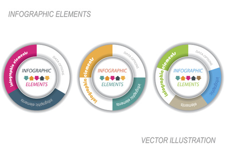Modern vector infographic template with circle, design for your business presentationのイラスト素材