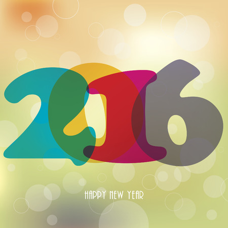 2016 Happy New Year background for your greetings card, flyers, invitation, posters, brochure, banners.Colorful designのイラスト素材