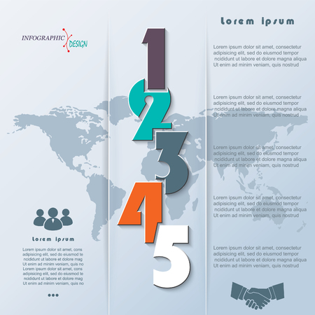 Creative vector infographic can be used for web design, business brochure, presentation template, education process, layout, diagram, number optionsのイラスト素材