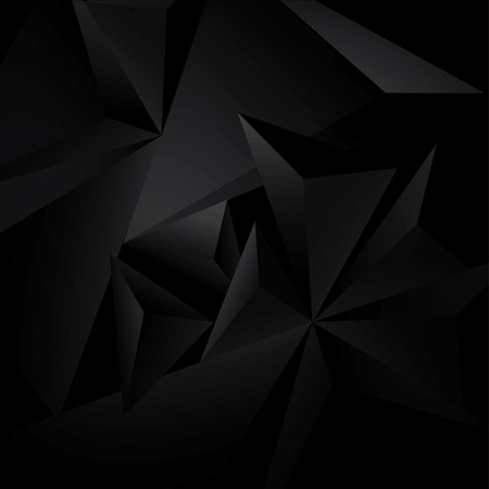 Abstract black background with geometric figuresのイラスト素材