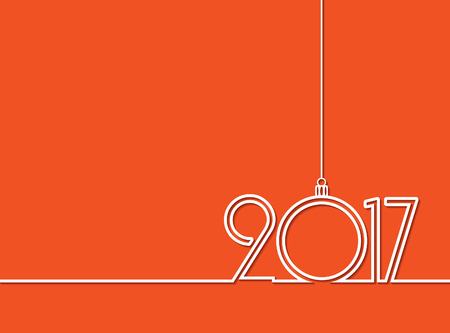 2017 Happy New Year design for your greetings card