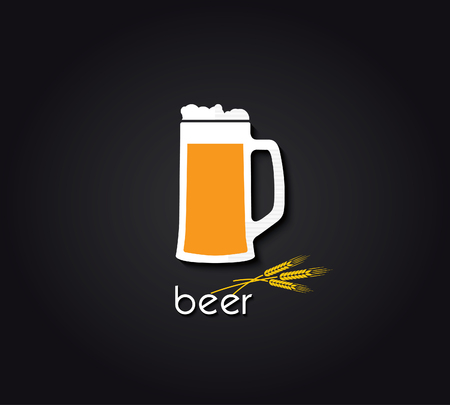 Creative design  with beer mug. Vector illustrationのイラスト素材