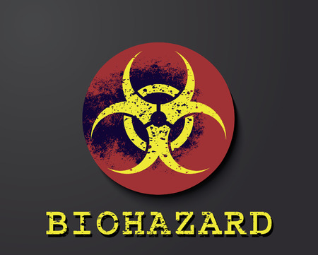 biohazard  warning symbol. vector illustration.のイラスト素材
