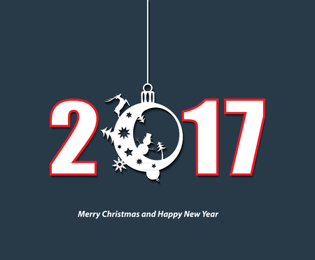 2017 new year creative design background for your greetings card, flyers, invitation, posters, brochure, banners, calendarのイラスト素材