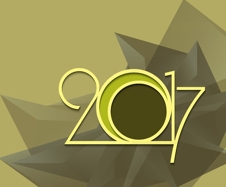 2017 new year creative design on abstract background for your greetings card, invitation, posters, brochure, banners, calendarのイラスト素材