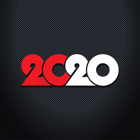 2020 Happy New Year or Christmas background creative design for your greetings card, flyers,...