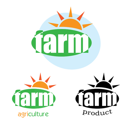 Green farm icon template designのイラスト素材