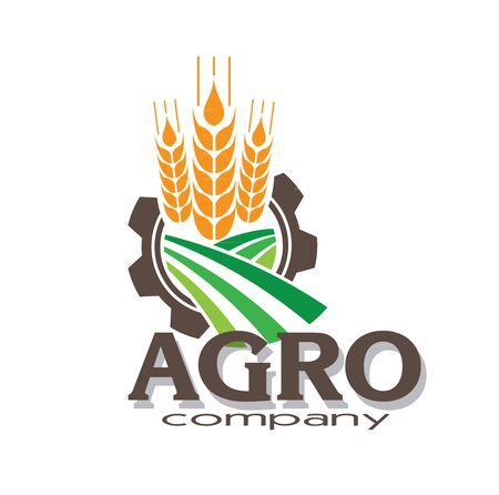 Agriculture icon Template Design. Sign or Symbol. farm, nature, ecology. Flat designのイラスト素材