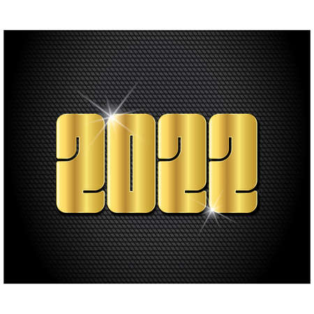 2022 year golden text design. Luxury Cover of card for 2022 Creative design for your greetings card,...