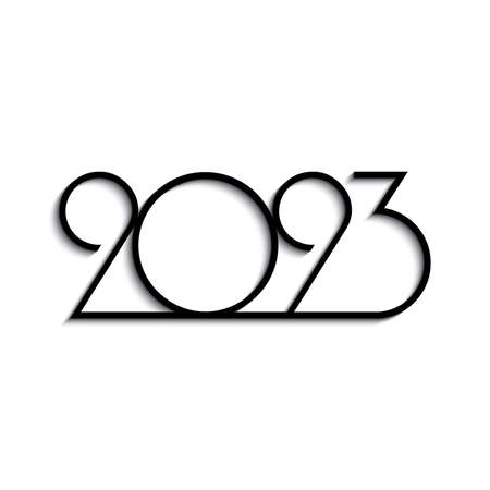 2023. Cover design of calendar for 2023 Creative design on white backgroundのイラスト素材